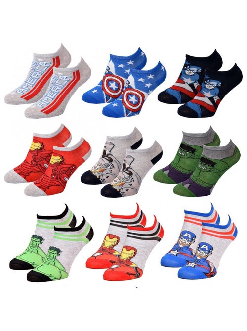 Calcetines Pack Niño AVENGERS - Pack de 9 - Kiabi