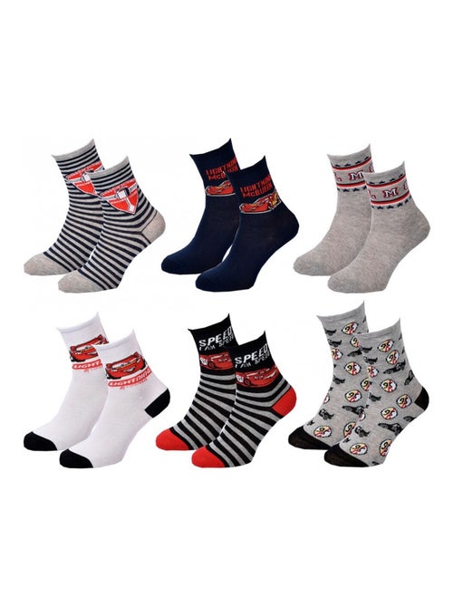 Calcetines Pack Niño CARS - Pack de 6 - Kiabi