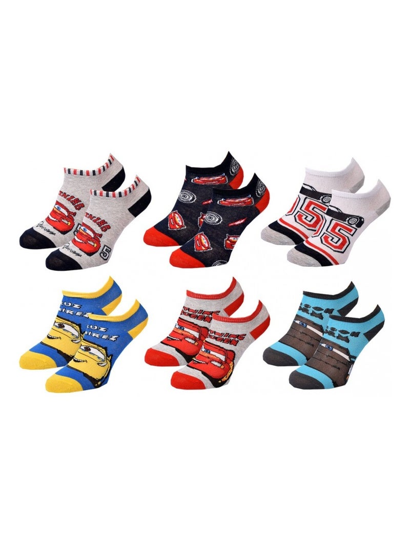 Calcetines Pack Niño CARS - Pack de 9 Gris amarillo blanco - Kiabi