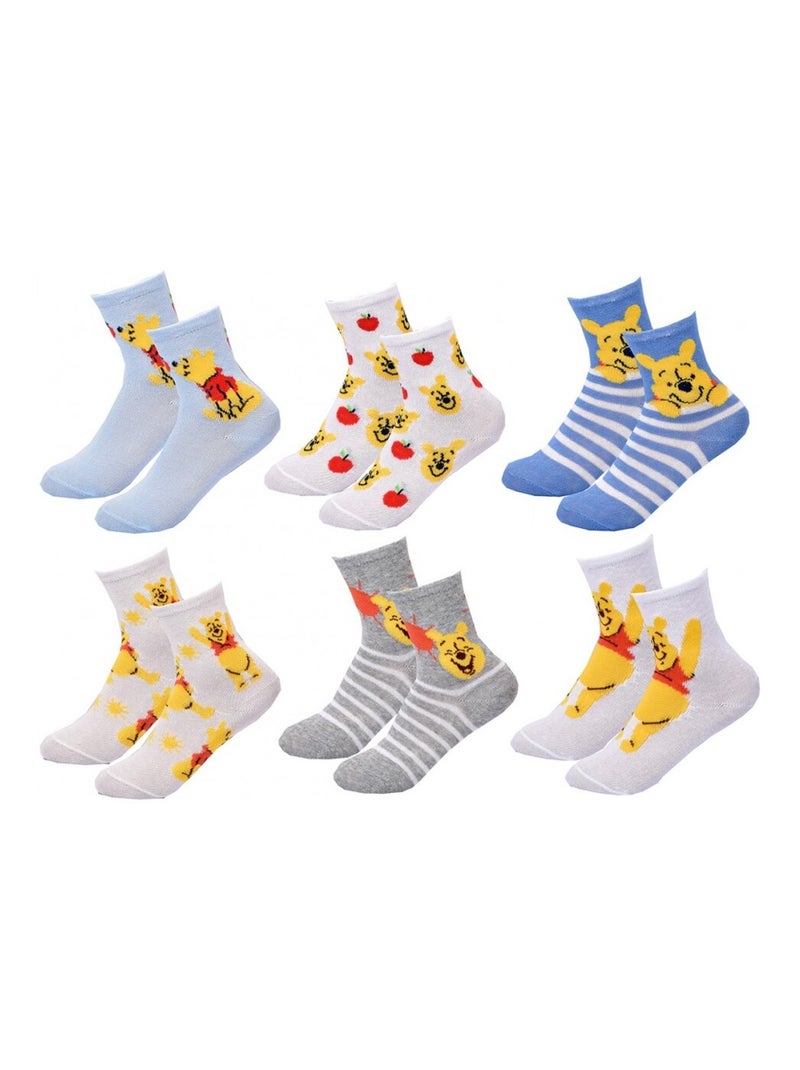 Calcetines Pack Niño DISNEY CLASSIC - Pack de 6 Azul Azul cielo Blanco - Kiabi