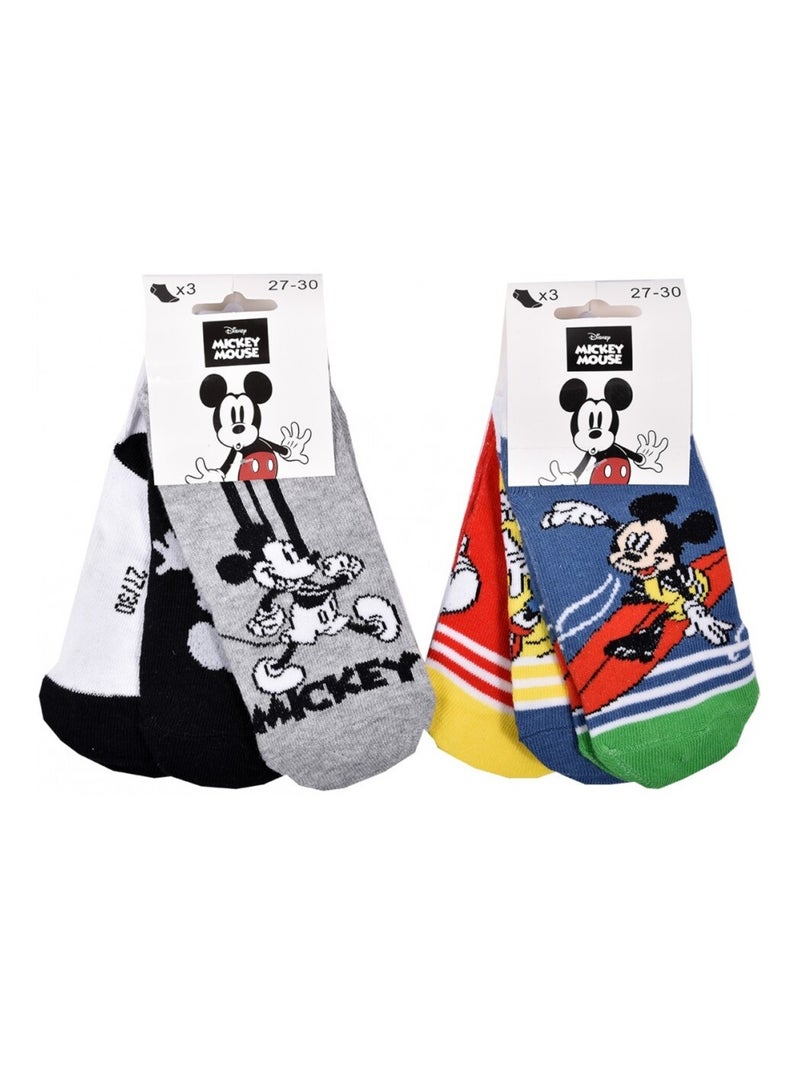 Calcetines Pack Niño DISNEY MICKEY MOUSE - Pack de 6 Blanco Multicolor Gris - Kiabi