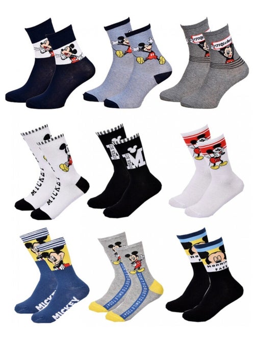 Calcetines Pack Niño DISNEY MICKEY MOUSE - Pack de 9 - Kiabi