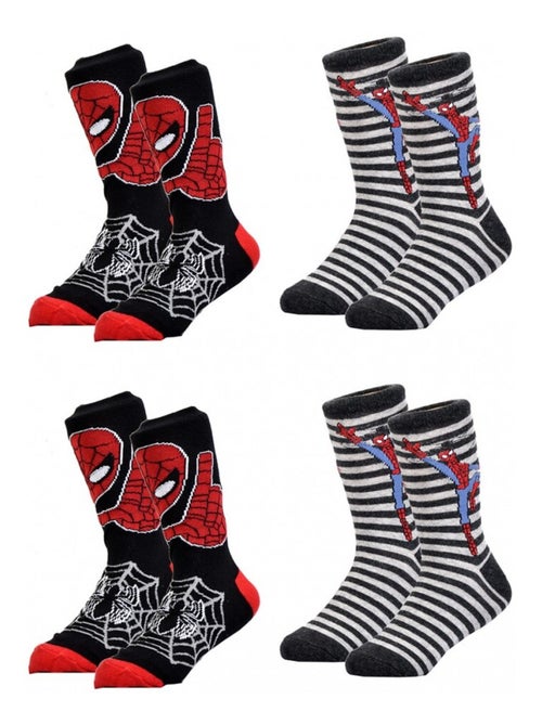 Calcetines Pack Niño DISNEY SPIDERMAN - Pack de 4 - Kiabi