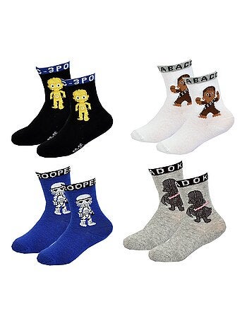 Calcetines Pack Niño DISNEY STAR WARS Pack de 4 Pares