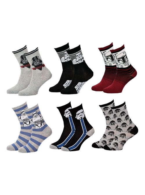 Calcetines Pack Niño DISNEY STAR WARS Pack de 6 Pares - Kiabi