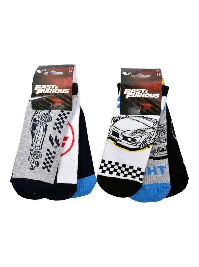 Calcetines Pack Niño FAST AND FURIOUS - Pack de 6 Azul Azul marino Gris - Kiabi