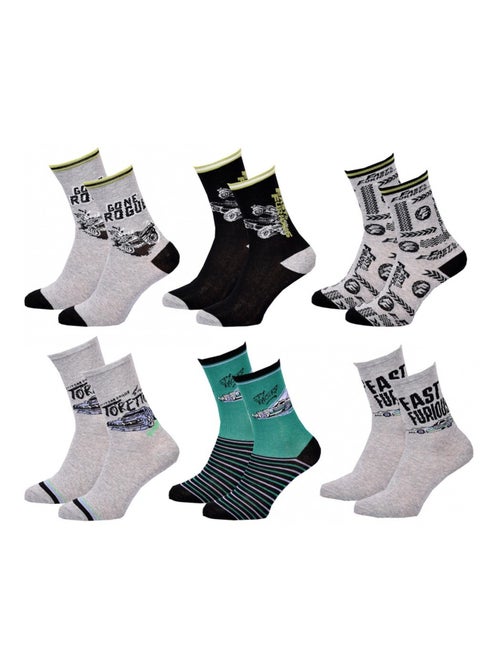 Calcetines Pack Niño FAST AND FURIOUS - Pack de 6 - Kiabi