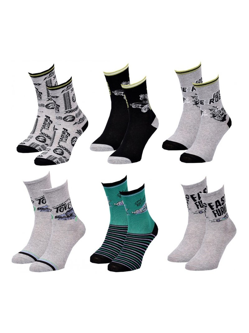 Calcetines Pack Niño FAST AND FURIOUS - Pack de 9 Gris negro gris - Kiabi