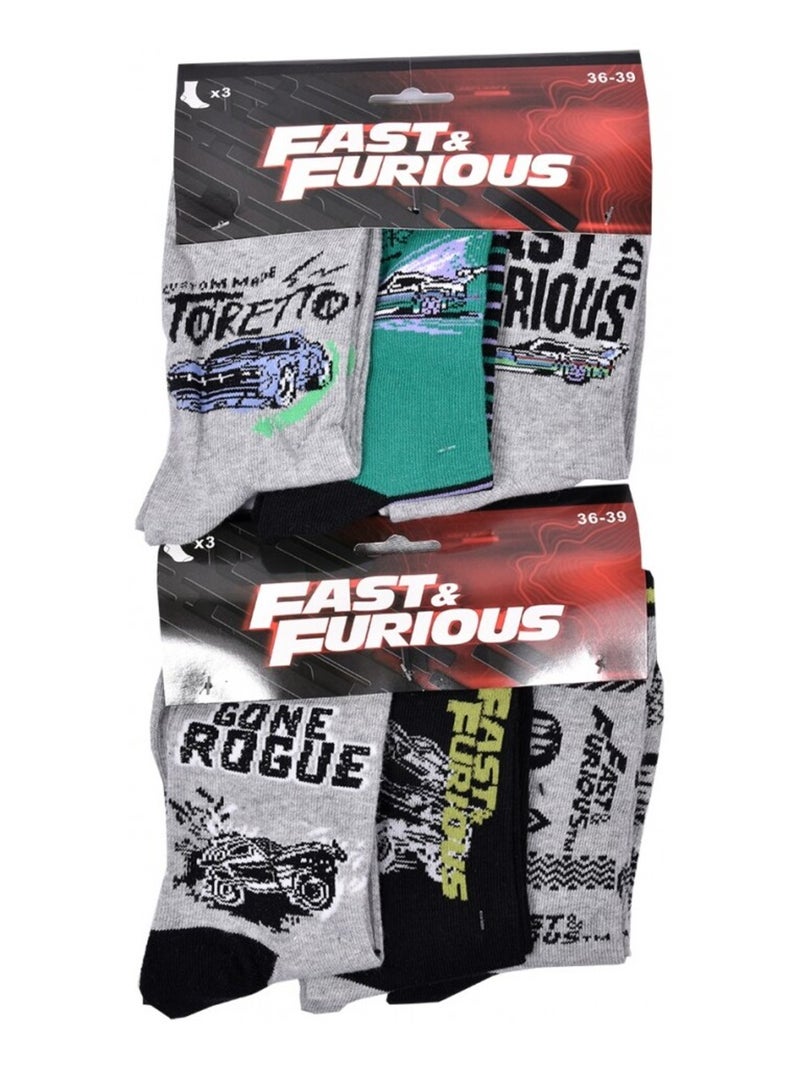 Calcetines Pack Niño FAST AND FURIOUS - Pack de 9 Gris negro gris - Kiabi