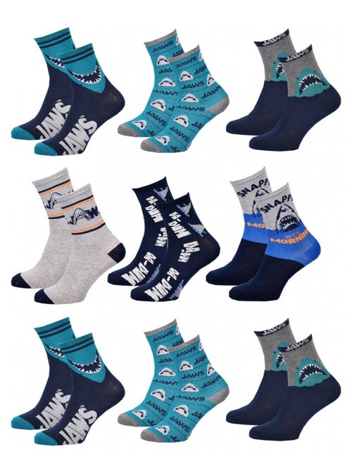 Calcetines Pack Niño JAWS - Pack de 9 - Kiabi