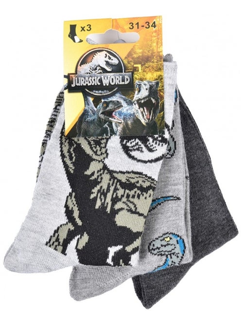 Calcetines Pack Niño JURASSIC WORLD - Pack de 3 - Kiabi