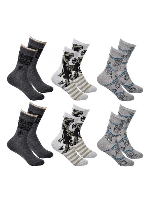 Calcetines Pack Niño JURASSIC WORLD - Pack de 6 - Kiabi