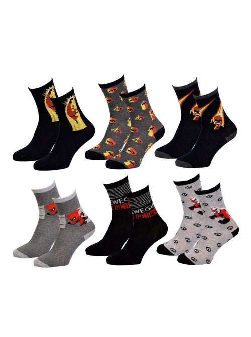 Calcetines Pack Niño LOS INCREÍBLES - Pack de 6 - Kiabi