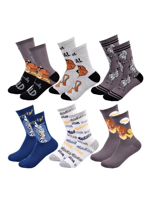 Calcetines Pack Niño MADAGASCAR - Pack de 6 - Kiabi