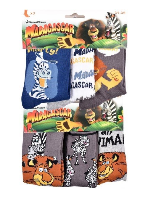 Calcetines Pack Niño MADAGASCAR - Pack de 6 - Kiabi