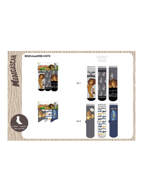 Calcetines Pack Niño MADAGASCAR - Pack de 6 - Kiabi