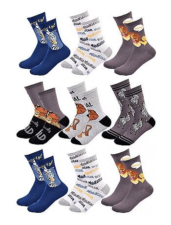 Calcetines Pack Niño MADAGASCAR - Pack de 9