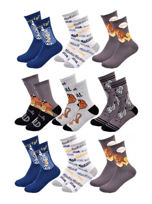 Calcetines Pack Niño MADAGASCAR - Pack de 9 - Kiabi