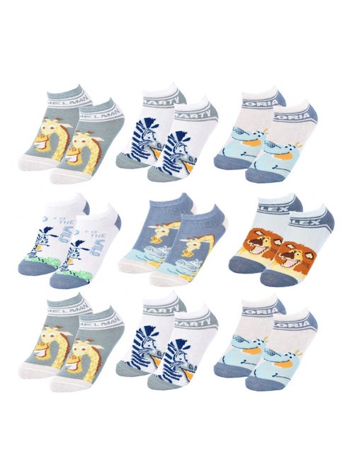 Calcetines Pack Niño MADAGASCAR - Pack de 9 - Kiabi