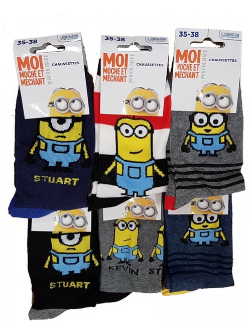 Calcetines Pack Niño MINIONS - Pack de 9 - Kiabi