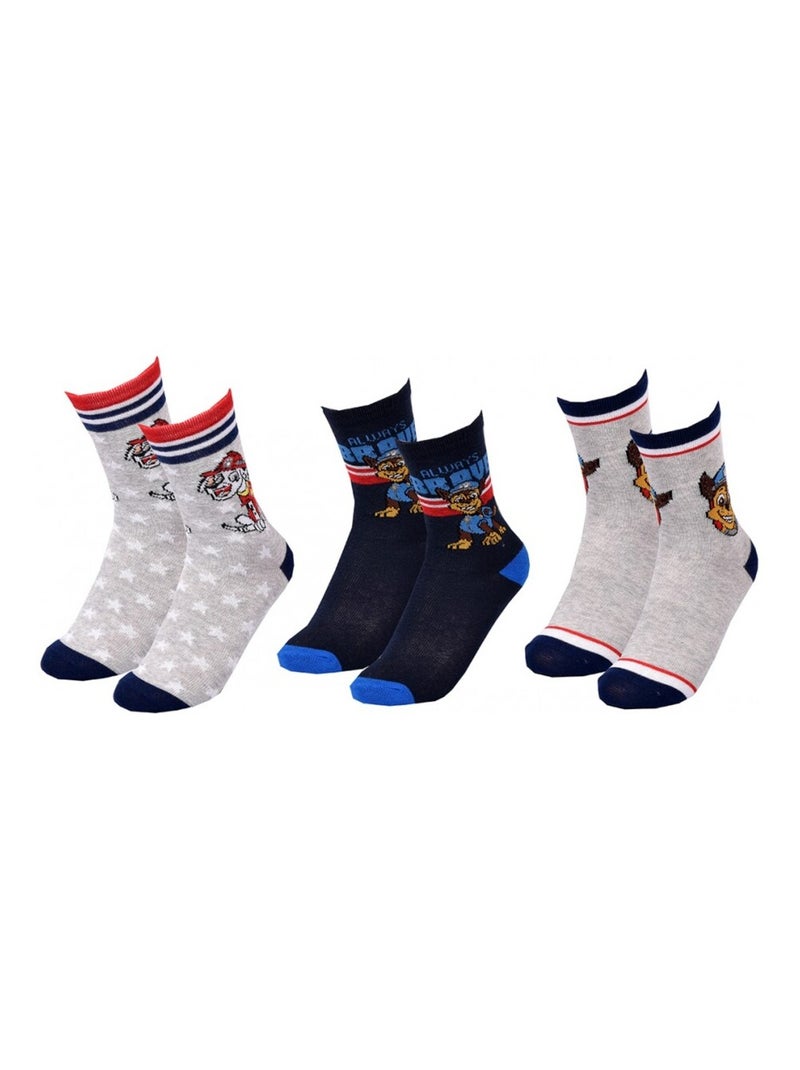 Calcetines Pack Niño PAT PATROUILLE - Pack de 3 Gris amarillo azul - Kiabi