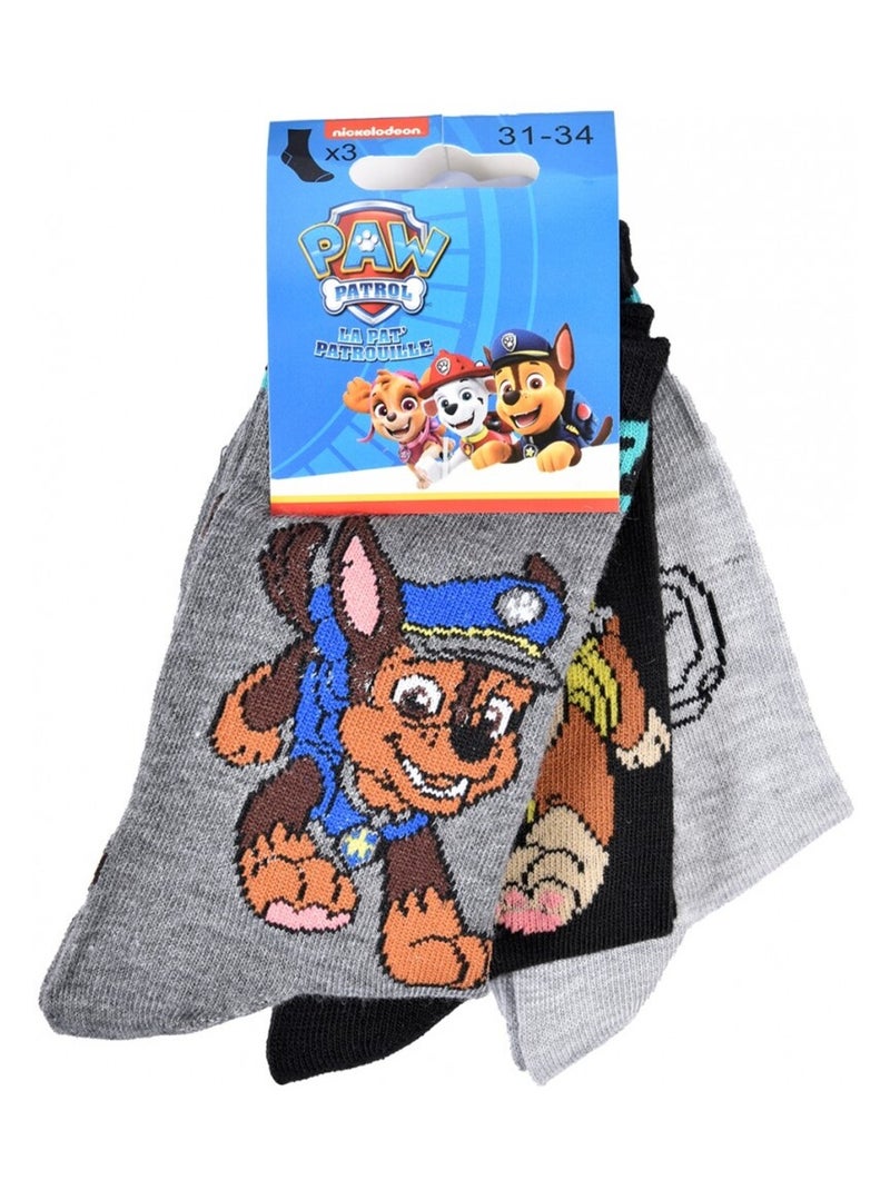 Calcetines Pack Niño PAT PATROUILLE - Pack de 3 Gris gris antracita negro - Kiabi