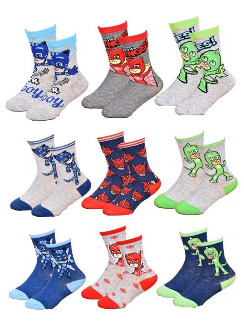 Calcetines Pack Niño PYJAMASQUE - Pack de 9 - Kiabi