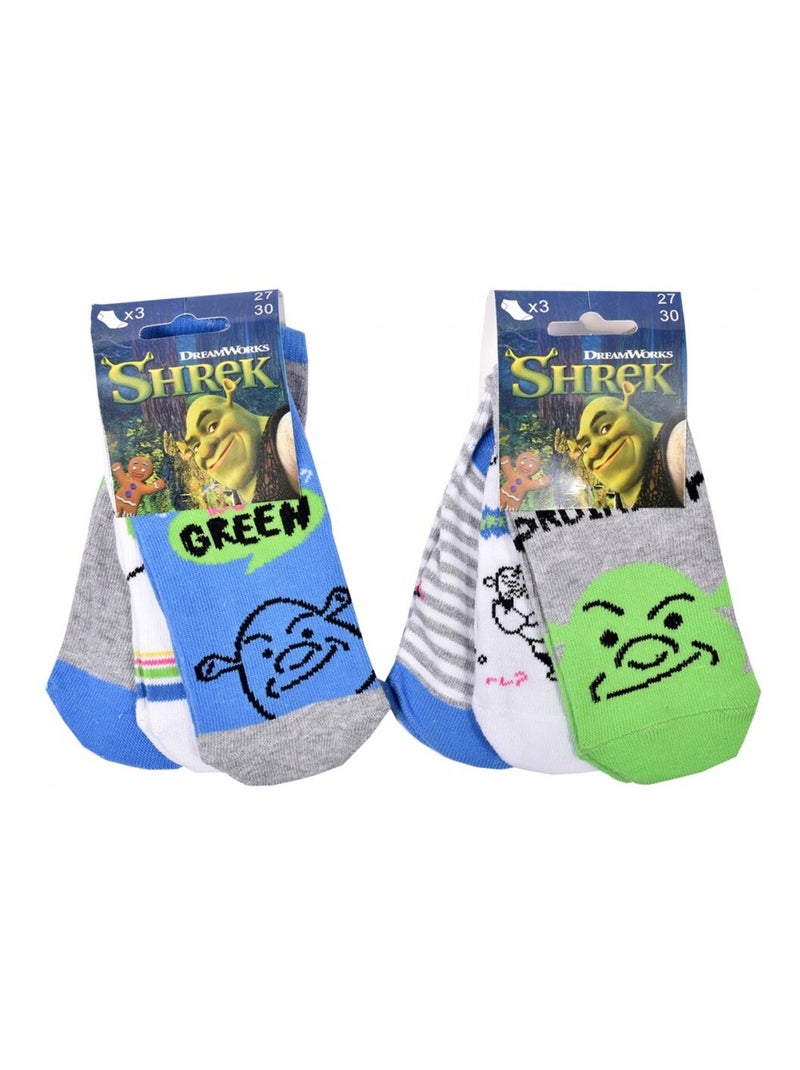 Calcetines Pack Niño SHREK - Pack de 6 Azul Blanco Gris - Kiabi