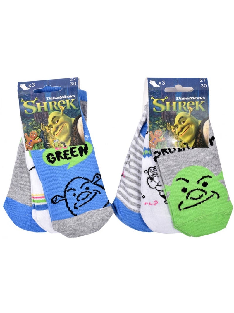Calcetines Pack Niño SHREK - Pack de 9 Azul Blanco Negro Gris - Kiabi