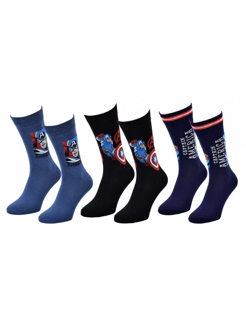 Calcetines Pack Regalo Hombre LICENCE - Pack de 3 Azul Azul marino Negro - Kiabi