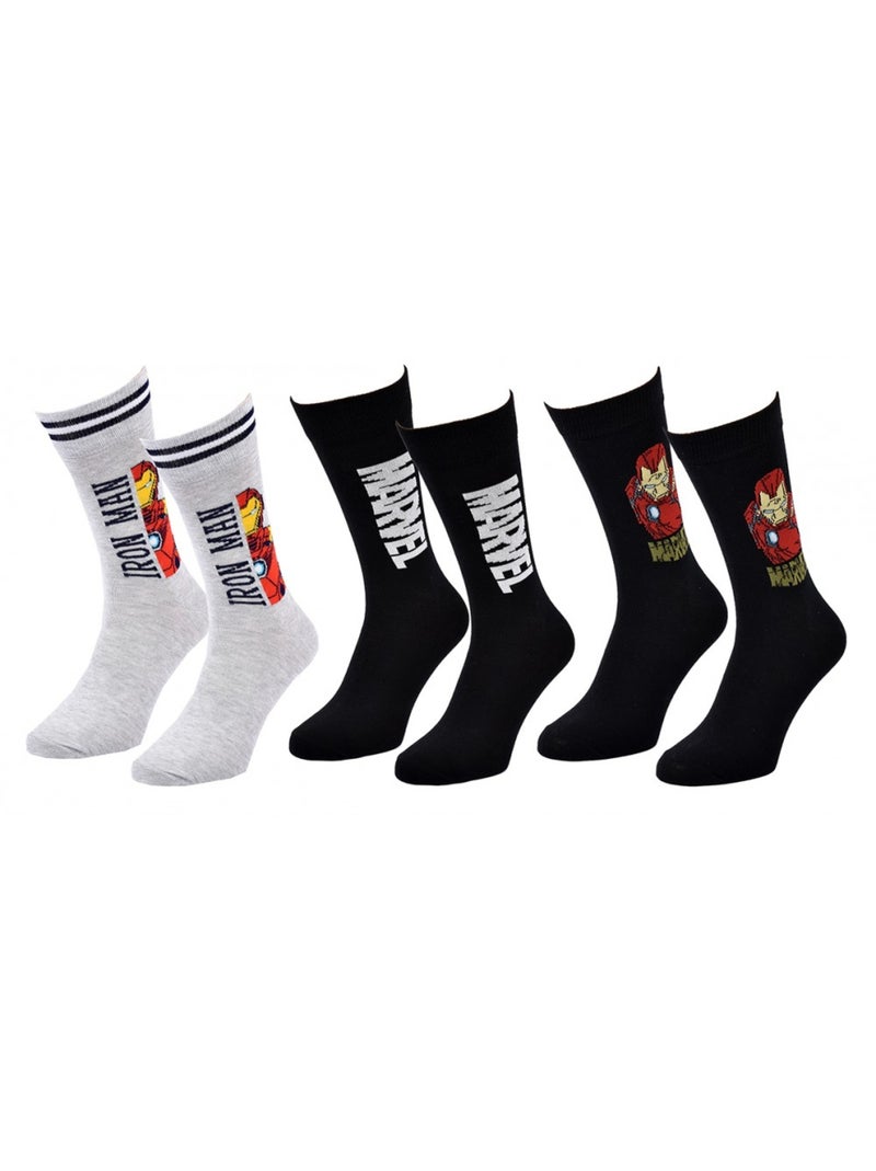 Calcetines Pack Regalo Hombre LICENCE - Pack de 3 Gris negro negro - Kiabi