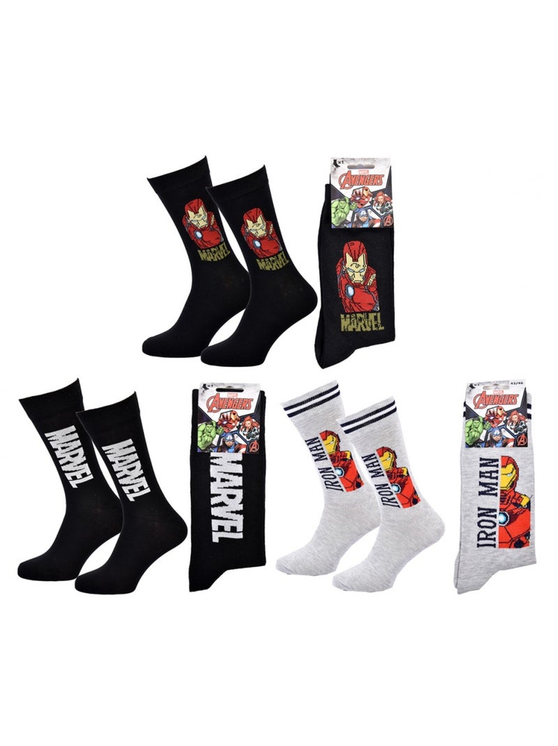 Calcetines Pack Regalo Hombre LICENCE - Pack de 3 Gris negro negro - Kiabi