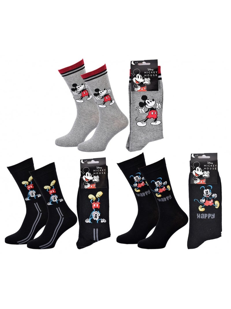 Calcetines Pack Regalo Hombre LICENCE - Pack de 3 Negro Gris Negro - Kiabi