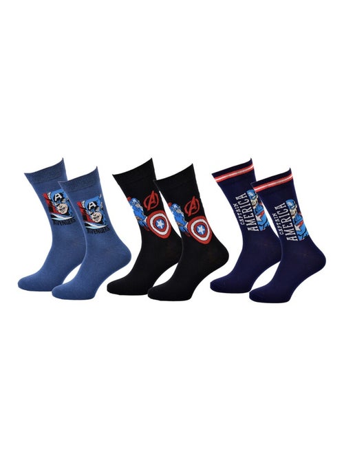 Calcetines Pack Regalo Hombre MARVEL AVENGERS - Pack de 3 - Kiabi