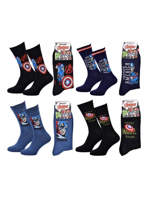 Calcetines Pack Regalo Hombre MARVEL AVENGERS - Pack de 4 - Kiabi