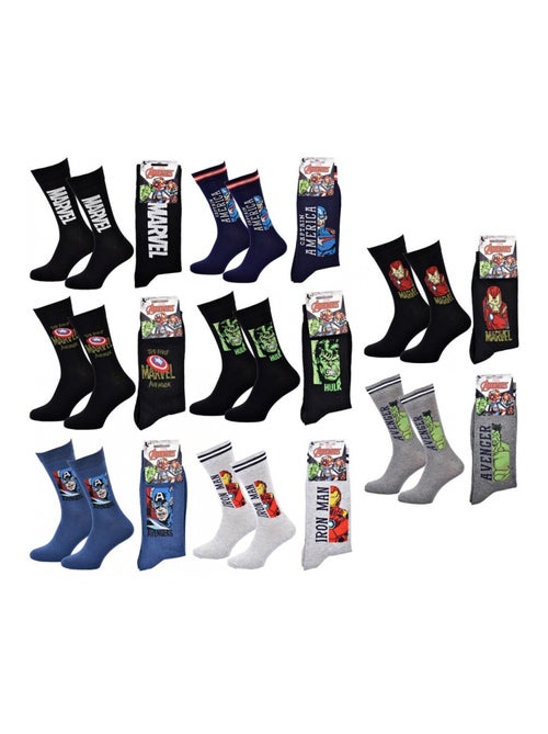 Calcetines Pack Regalo Hombre MARVEL AVENGERS - Pack de 8 - Kiabi