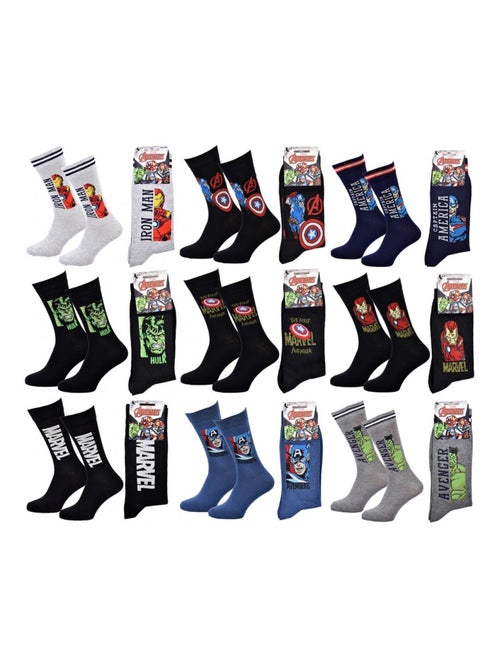 Calcetines Pack Regalo Hombre MARVEL AVENGERS - Pack de 9 - Kiabi