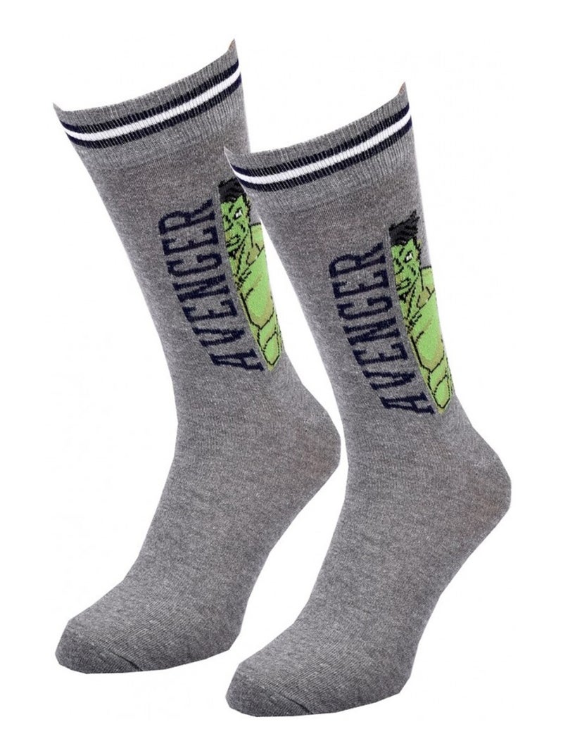 Calcetines Pack Regalo Hombre MARVEL AVENGERS Gris verde claro negro - Kiabi