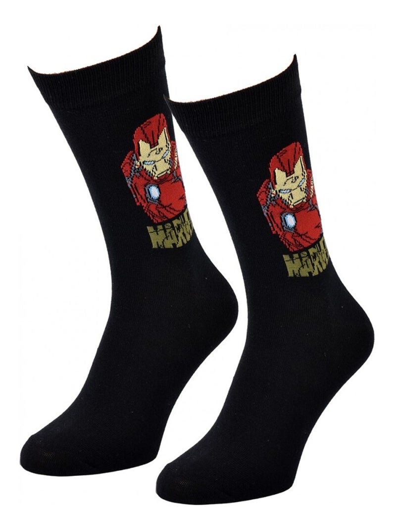 Calcetines Pack Regalo Hombre MARVEL AVENGERS Negro/Rojo/Amarillo - Kiabi