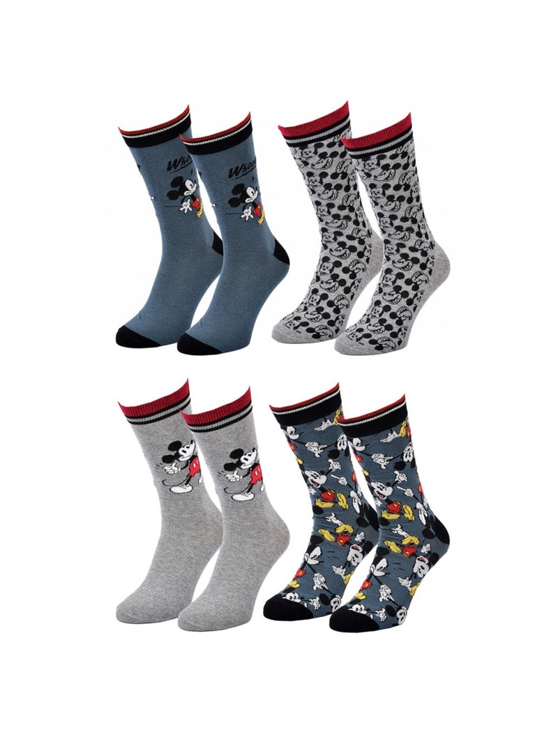 Calcetines Pack Regalos Hombre LICENCIA - Pack de 4 Azul Multicolor Gris - Kiabi