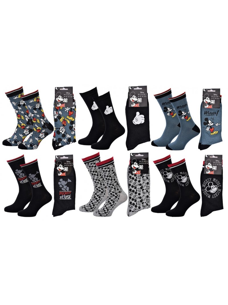 Calcetines Pack Regalos Hombre LICENCIA - Pack de 6 Gris gris antracita negro - Kiabi