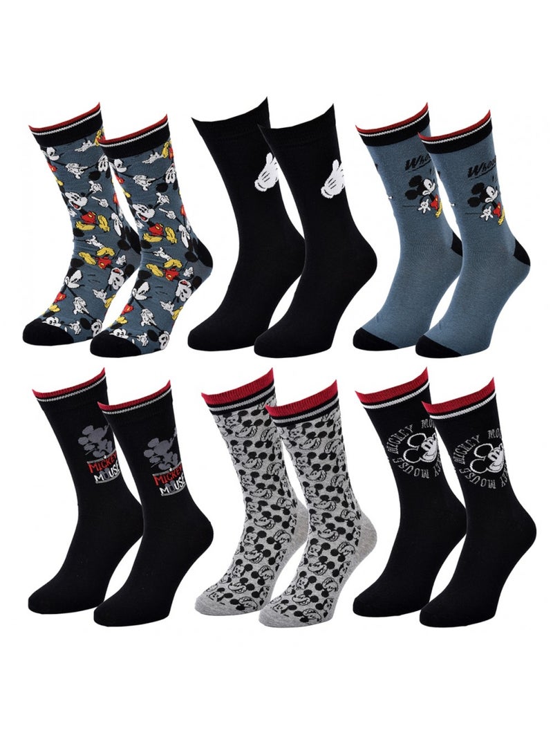 Calcetines Pack Regalos Hombre LICENCIA - Pack de 6 Gris gris antracita negro - Kiabi