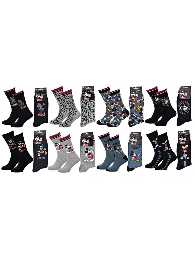 Calcetines Pack Regalos Hombre LICENCIA - Pack de 8 Negro Multicolor Gris - Kiabi