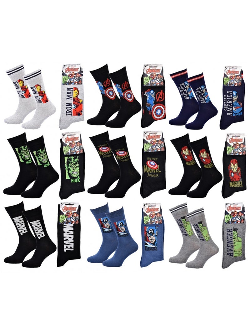 Calcetines Pack Regalos Hombre LICENCIA - Pack de 9 Gris amarillo negro - Kiabi