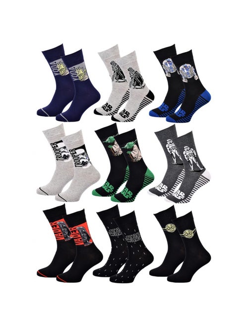Calcetines Pack Regalos Hombre LICENCIA - Pack de 9 - Kiabi
