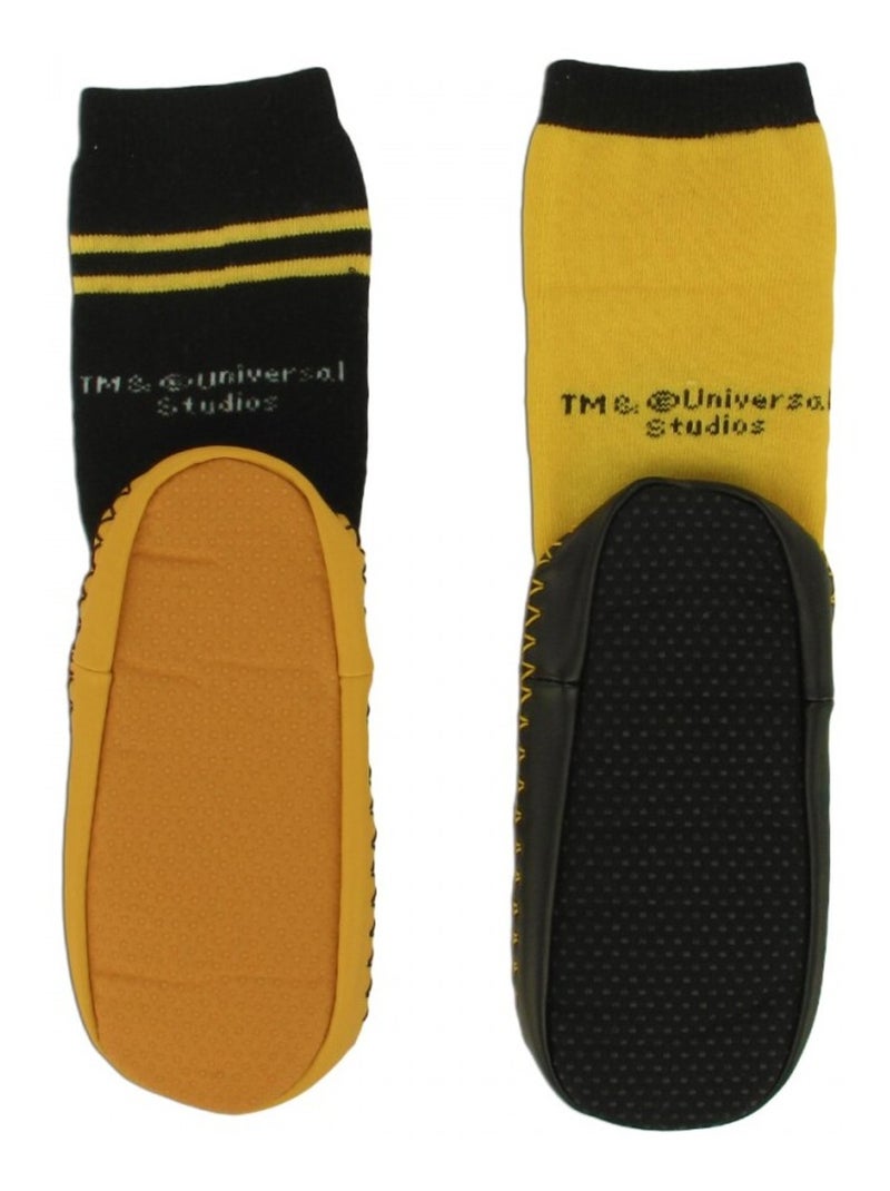 Calcetines pantufla pack de 2 MINIONS Negro Amarillo - Kiabi