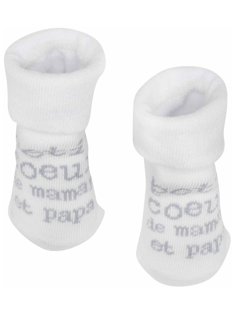 Calcetines para bebé - pequeño corazón Blanco - Kiabi