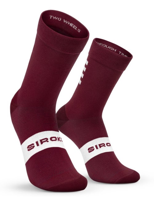 Calcetines para ciclismo ciclismo hombre y mujer s1 burgundy - Kiabi