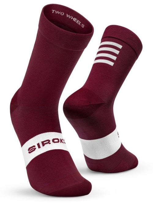 Calcetines para ciclismo ciclismo hombre y mujer s1 burgundy - Kiabi