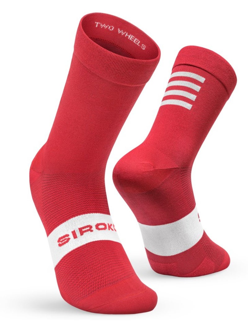 Calcetines para ciclismo ciclismo hombre y mujer s1  flamme rouge Rojo - Kiabi